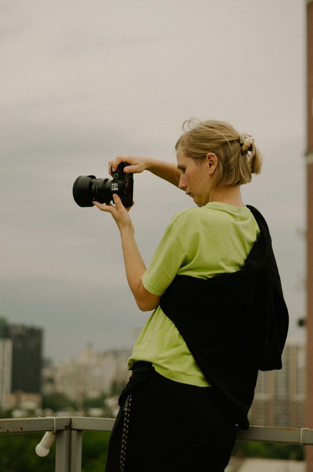 Portrait of a young female photojournalist